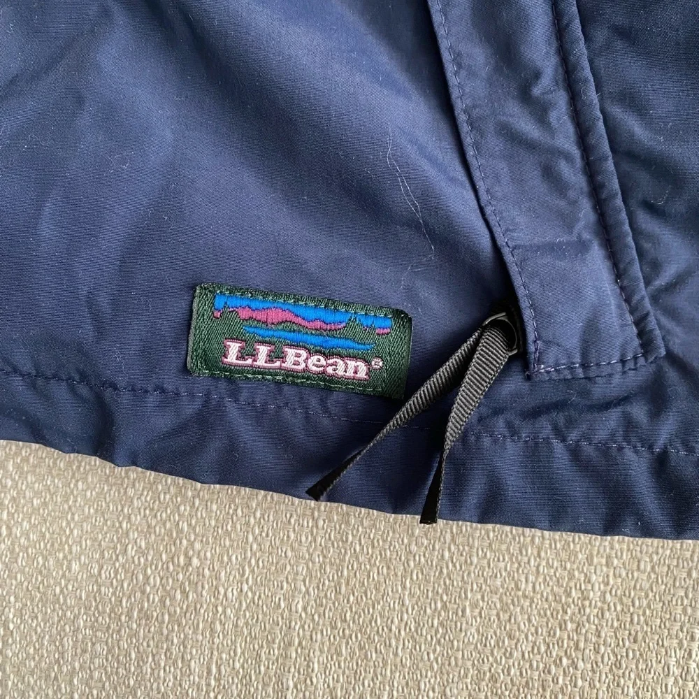Vintage L.L. Bean Jacket Men’s Large Pullover Windbreaker Zip Up Hood